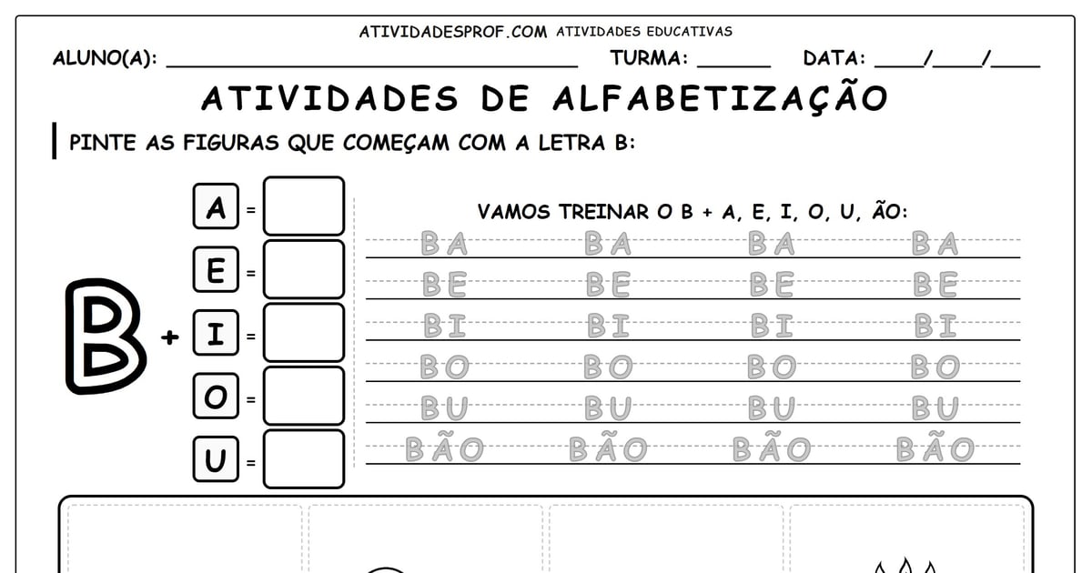 Atividades de alfabetização