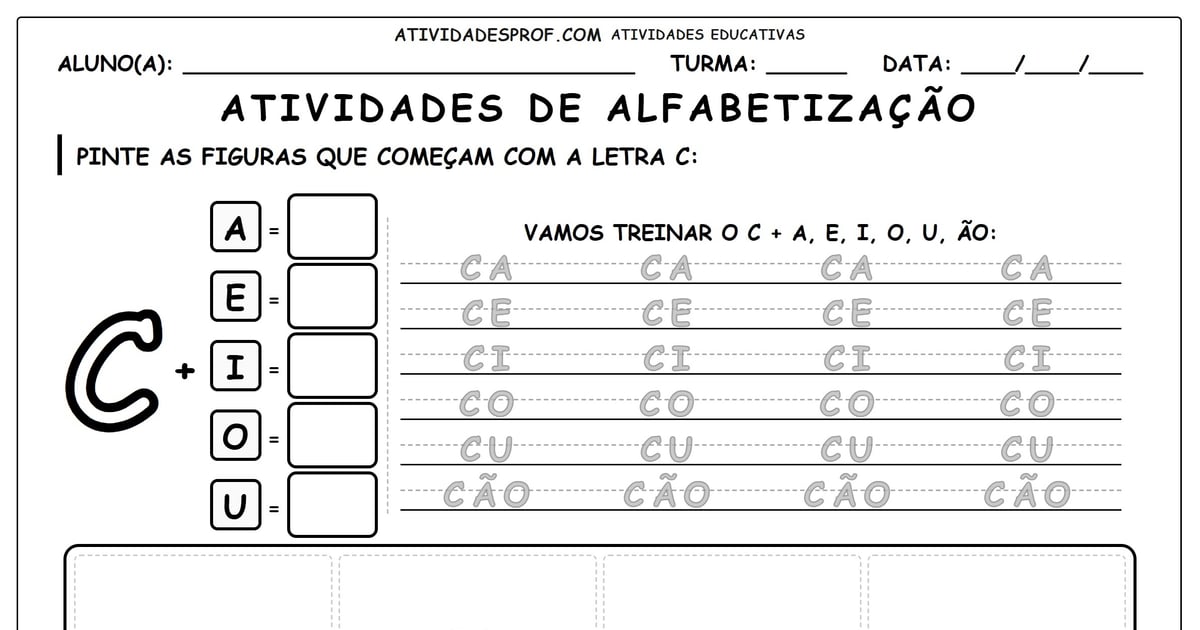 Atividades de alfabetização