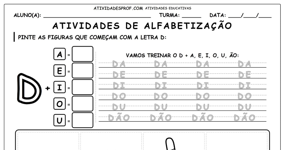 Atividades de alfabetização