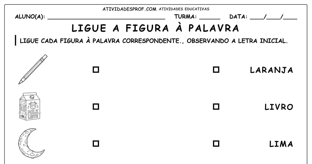 Ligue a figura à palavra