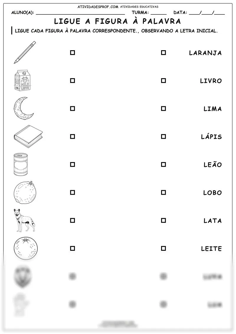 Ligue a figura à palavra