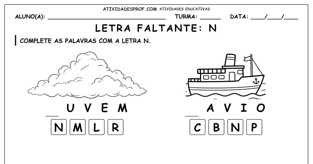 Letra faltante: N
