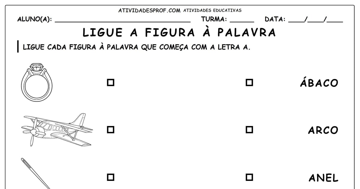 Ligue a figura à palavra