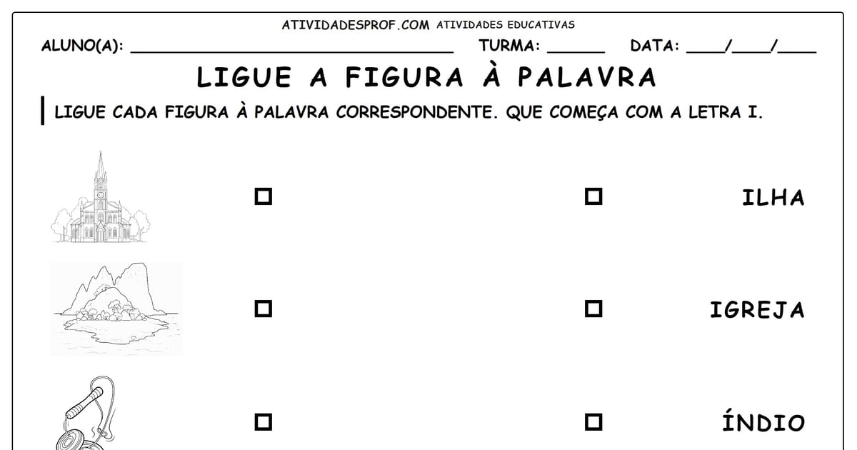 Ligue a figura à palavra