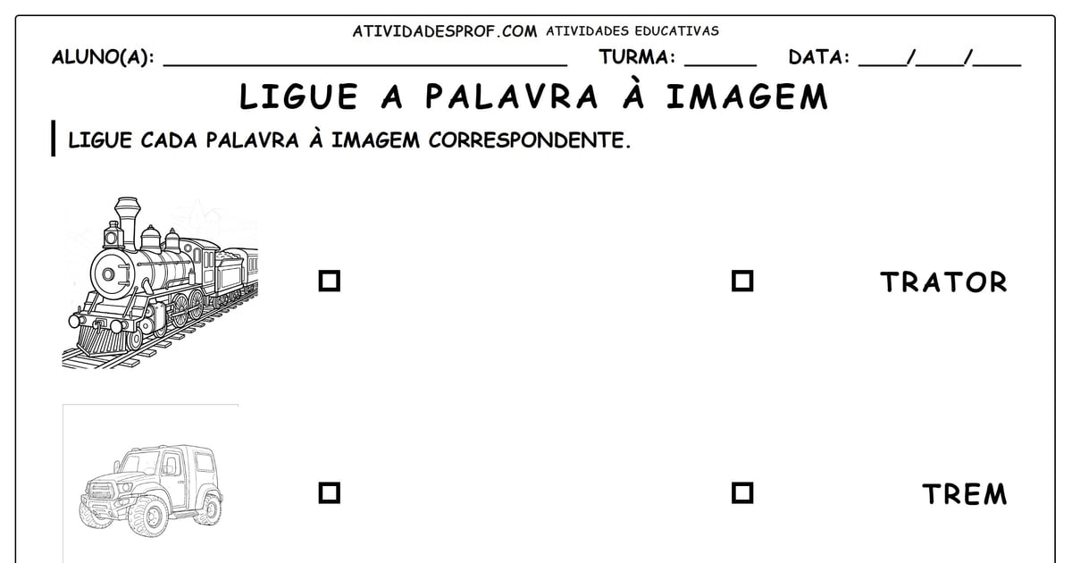 Ligue a palavra à imagem