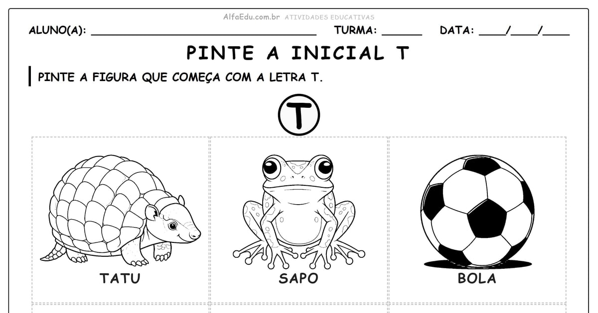 Pinte a inicial T