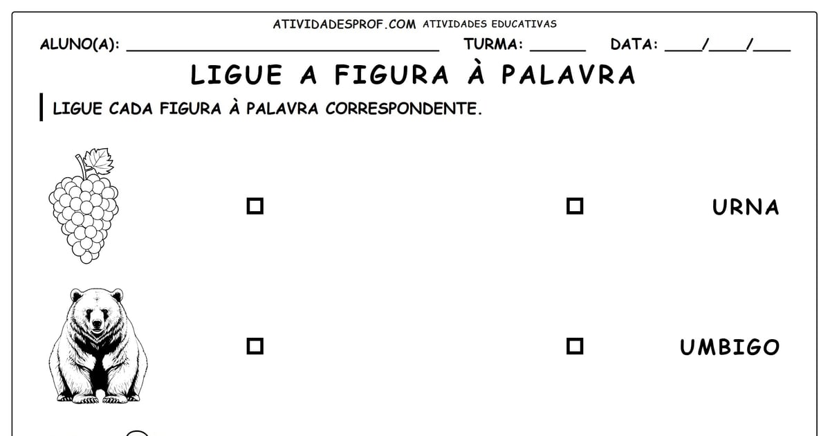 Ligue a figura à palavra