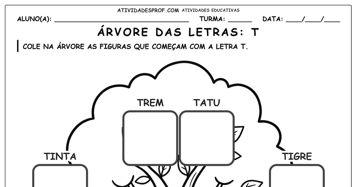 Árvore das letras: T