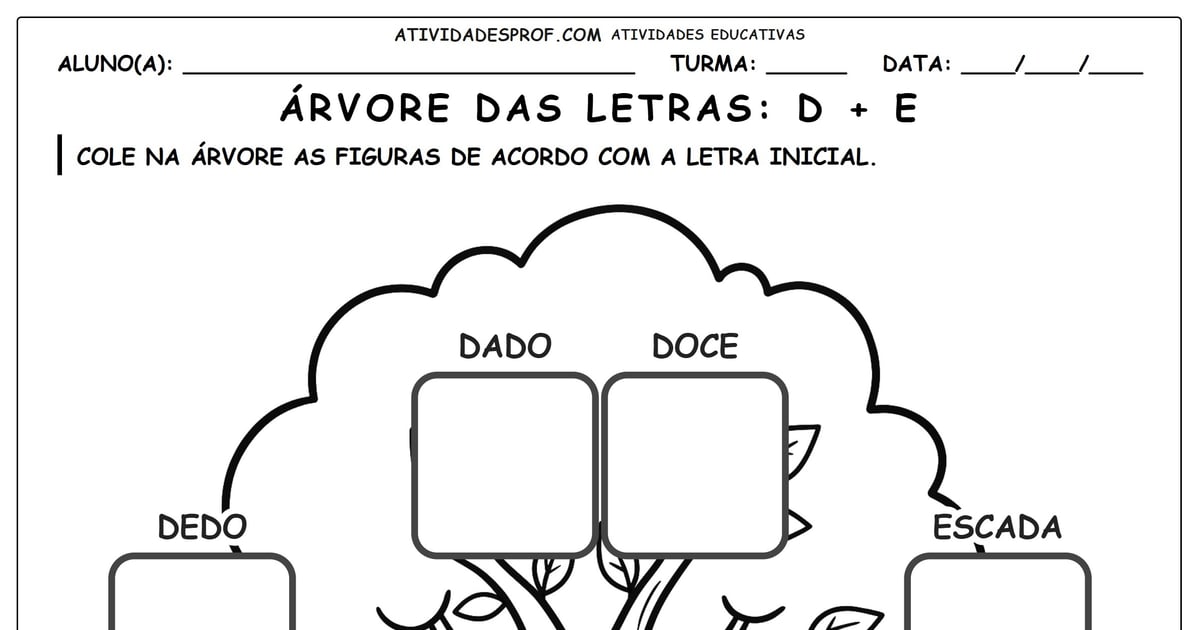 Árvore das letras: D + e