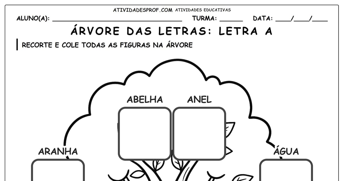 Árvore das letras: Letra a