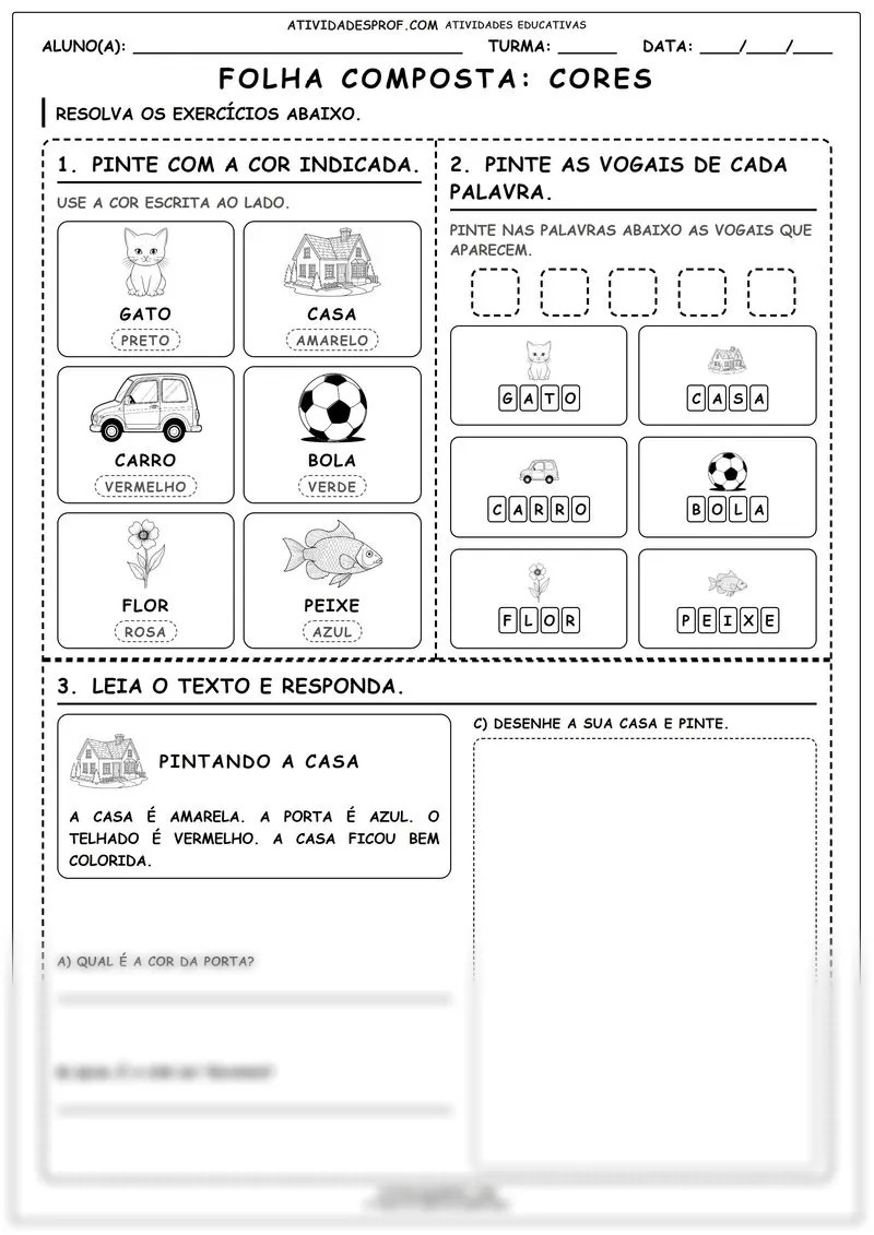 FOLHA COMPOSTA: CORES
