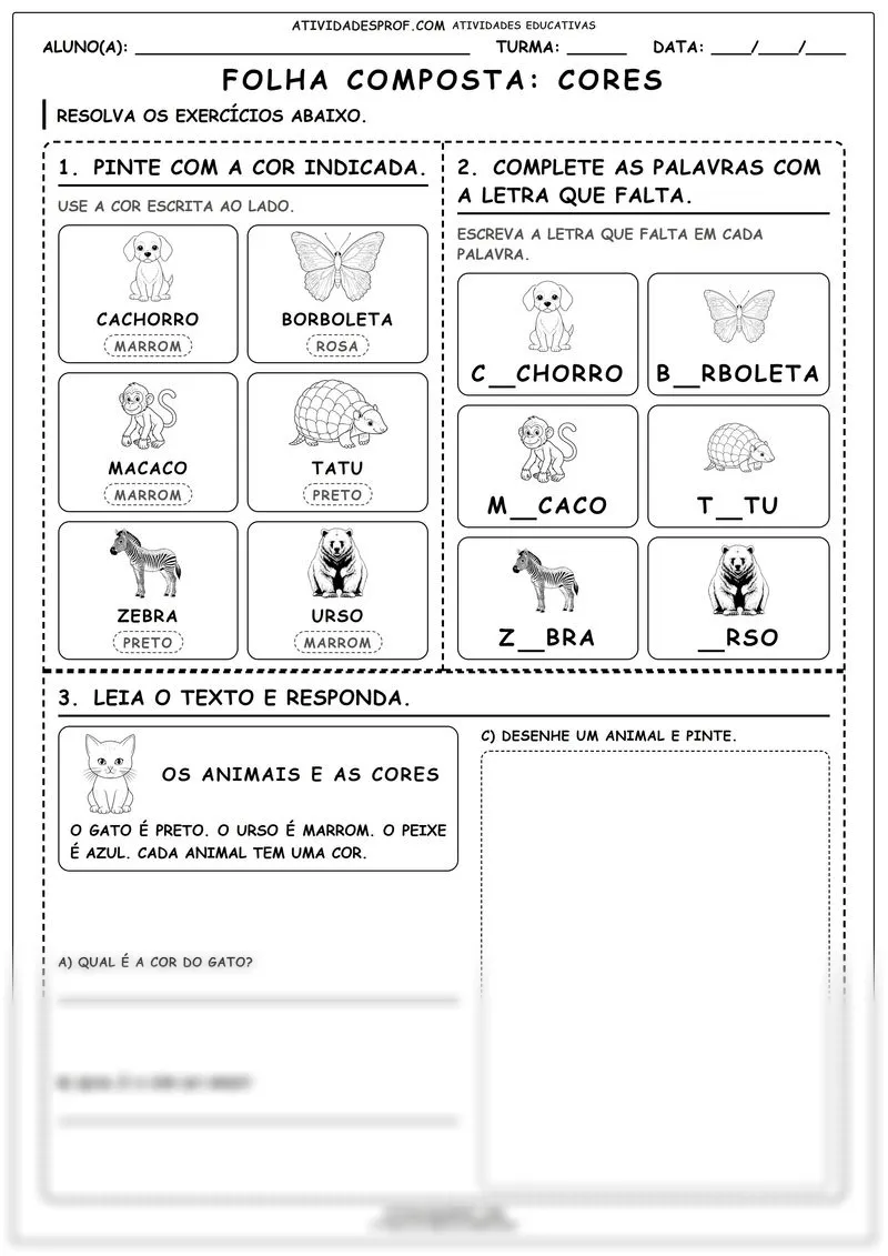 FOLHA COMPOSTA: CORES