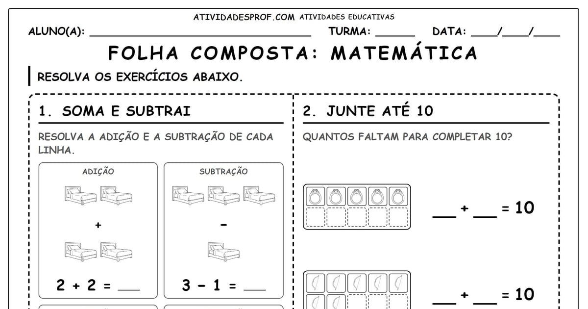 Folha composta: Matemática