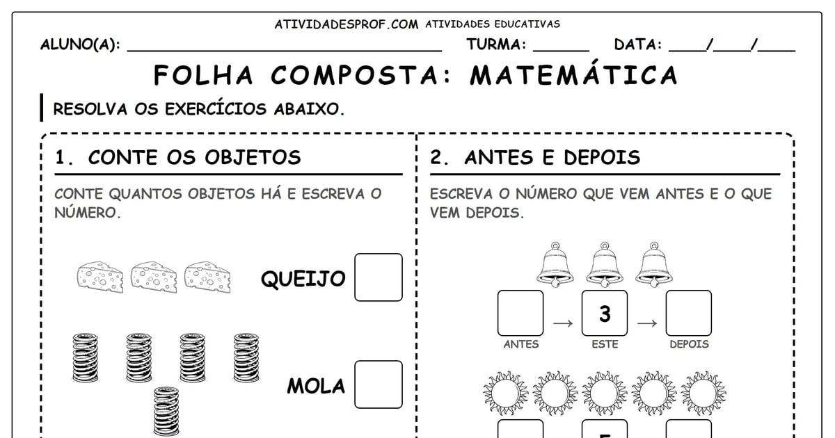 Folha composta: Matemática