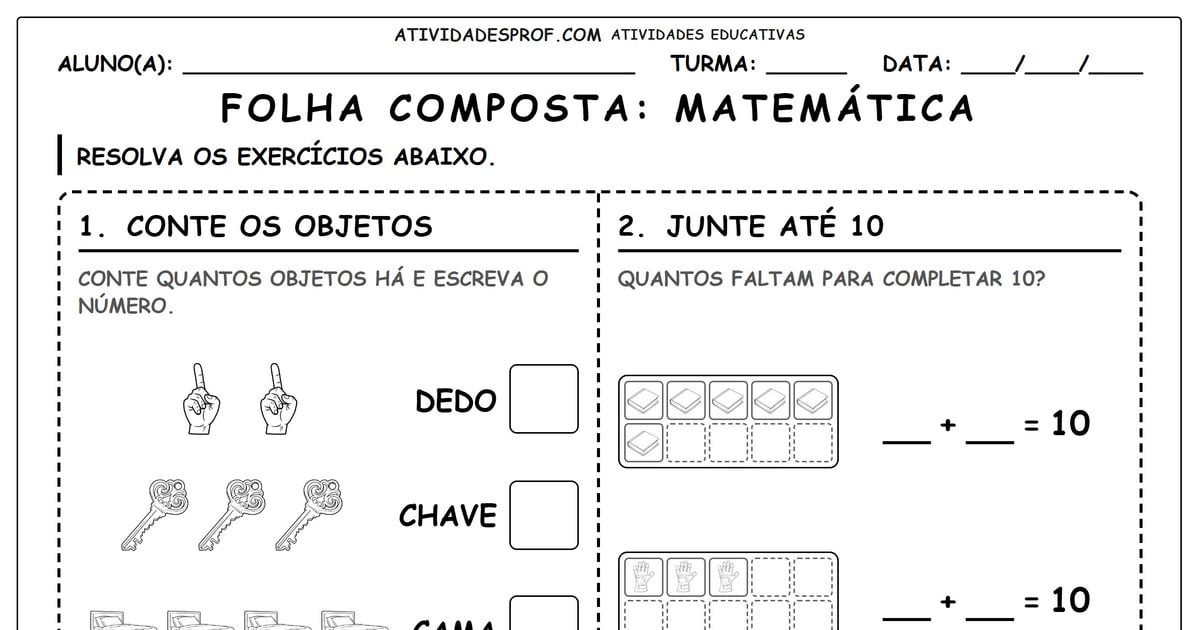 Folha composta: Matemática