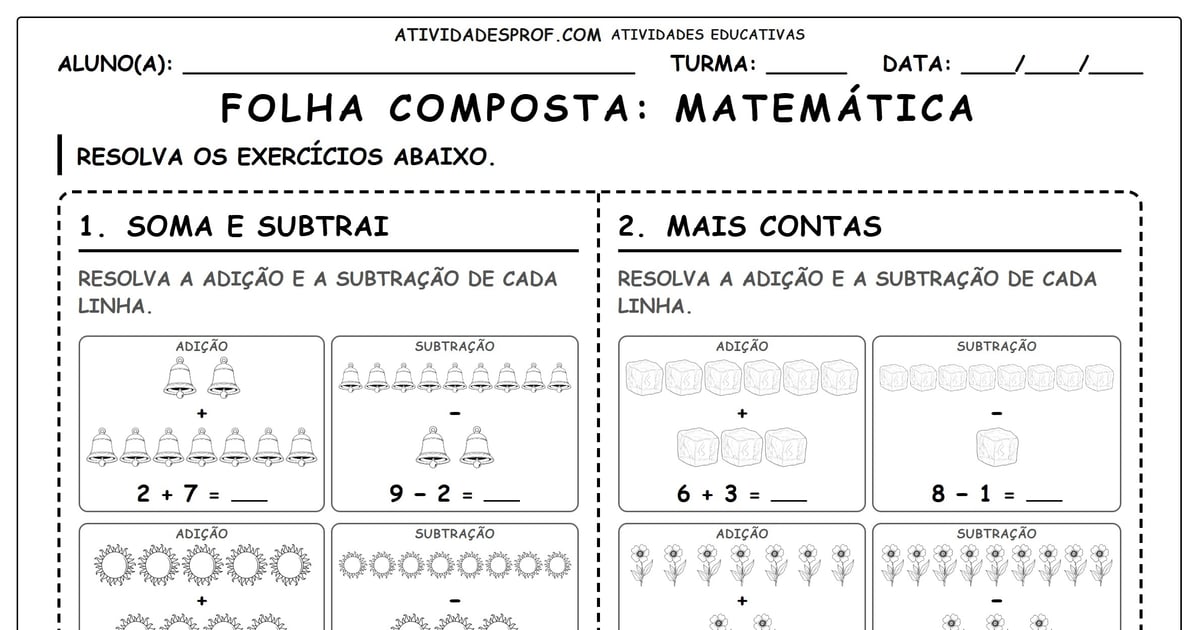 Folha composta: Matemática