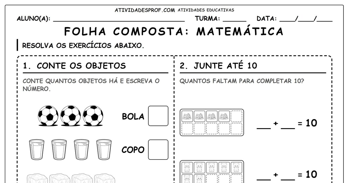 Folha composta: Matemática