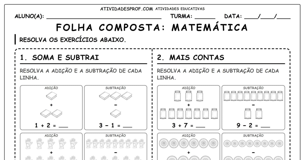 Folha composta: Matemática