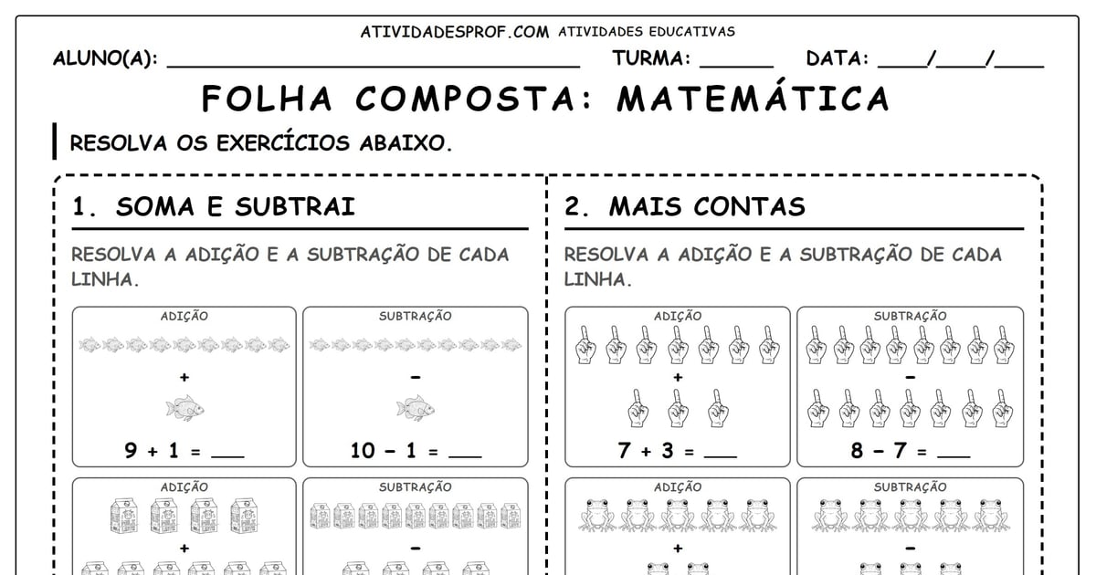 Folha composta: Matemática
