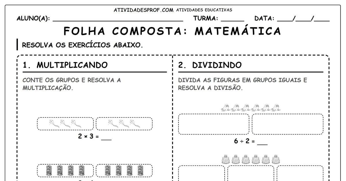 Folha composta: Matemática