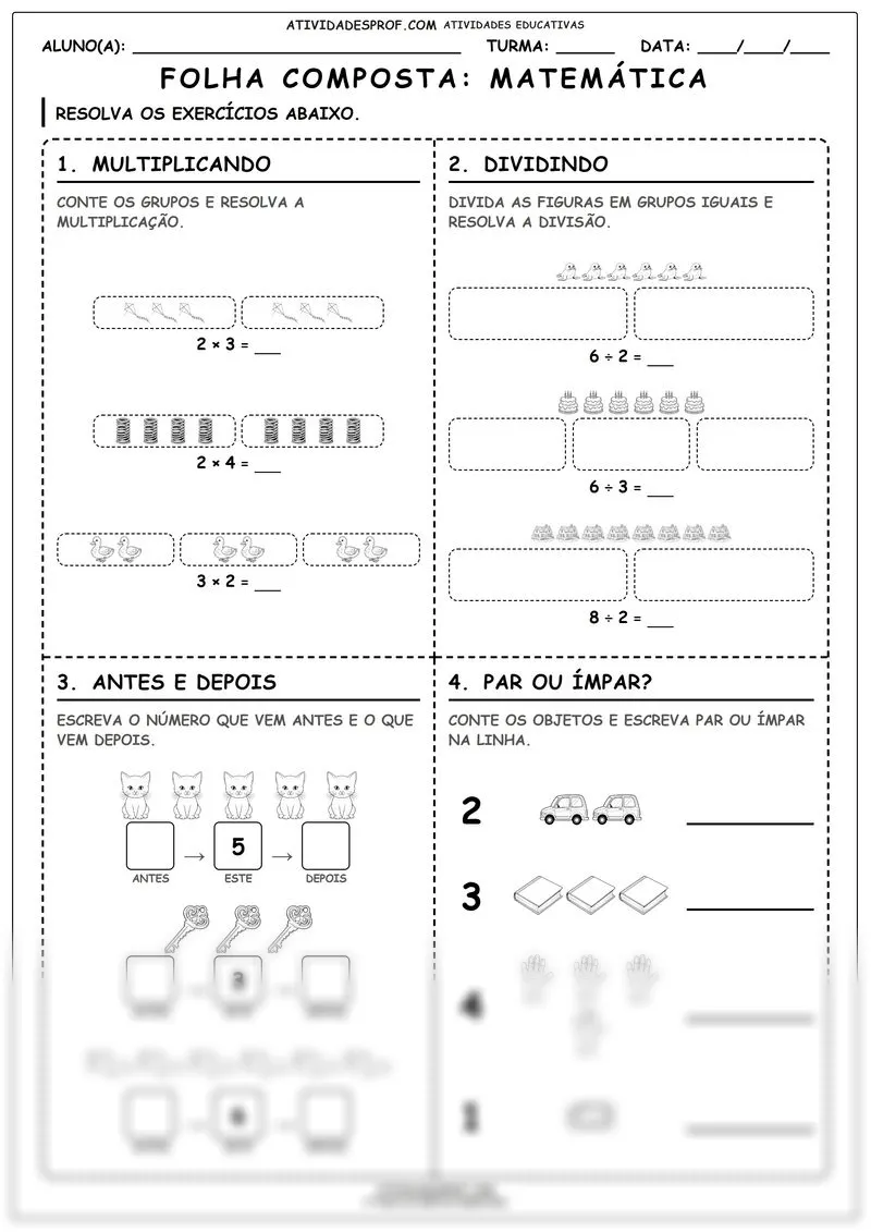 Folha composta: Matemática