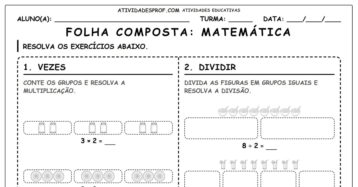 Folha composta: Matemática