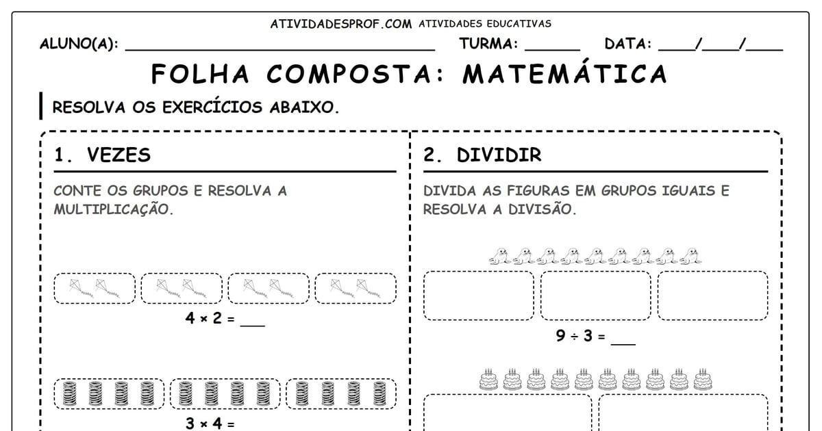 Folha composta: Matemática