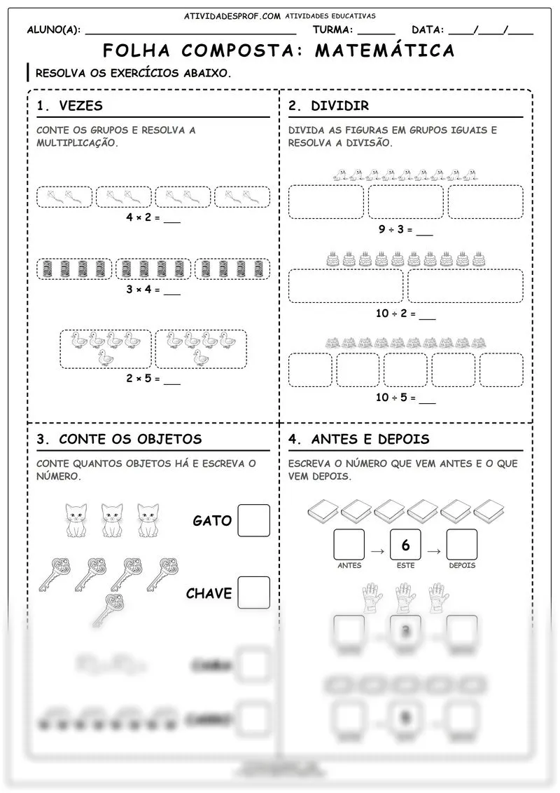 Folha composta: Matemática