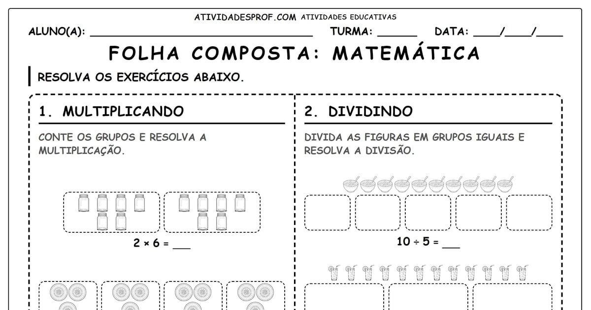 Folha composta: Matemática
