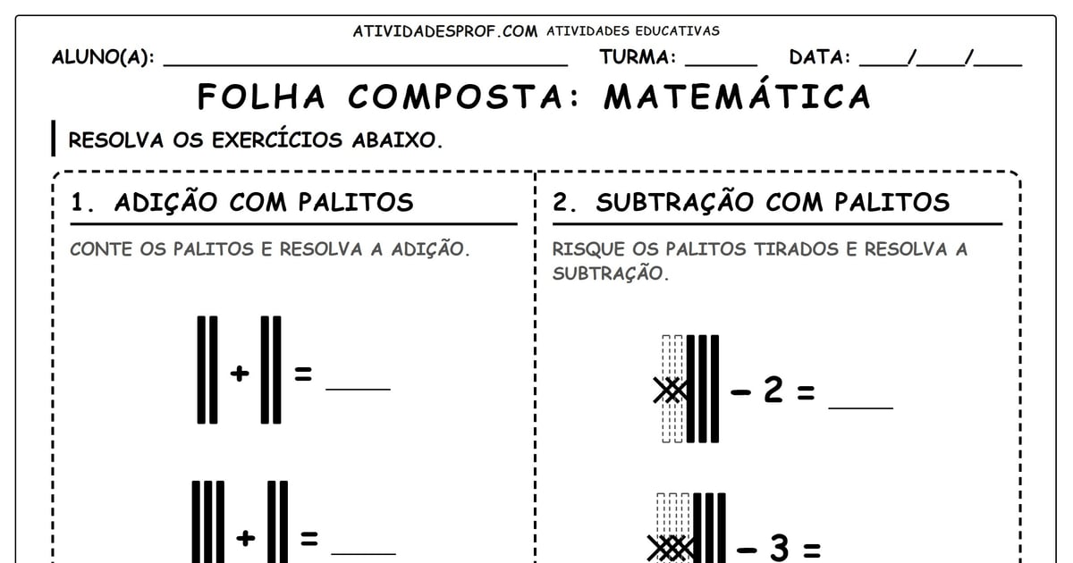 FOLHA COMPOSTA: MATEMÁTICA