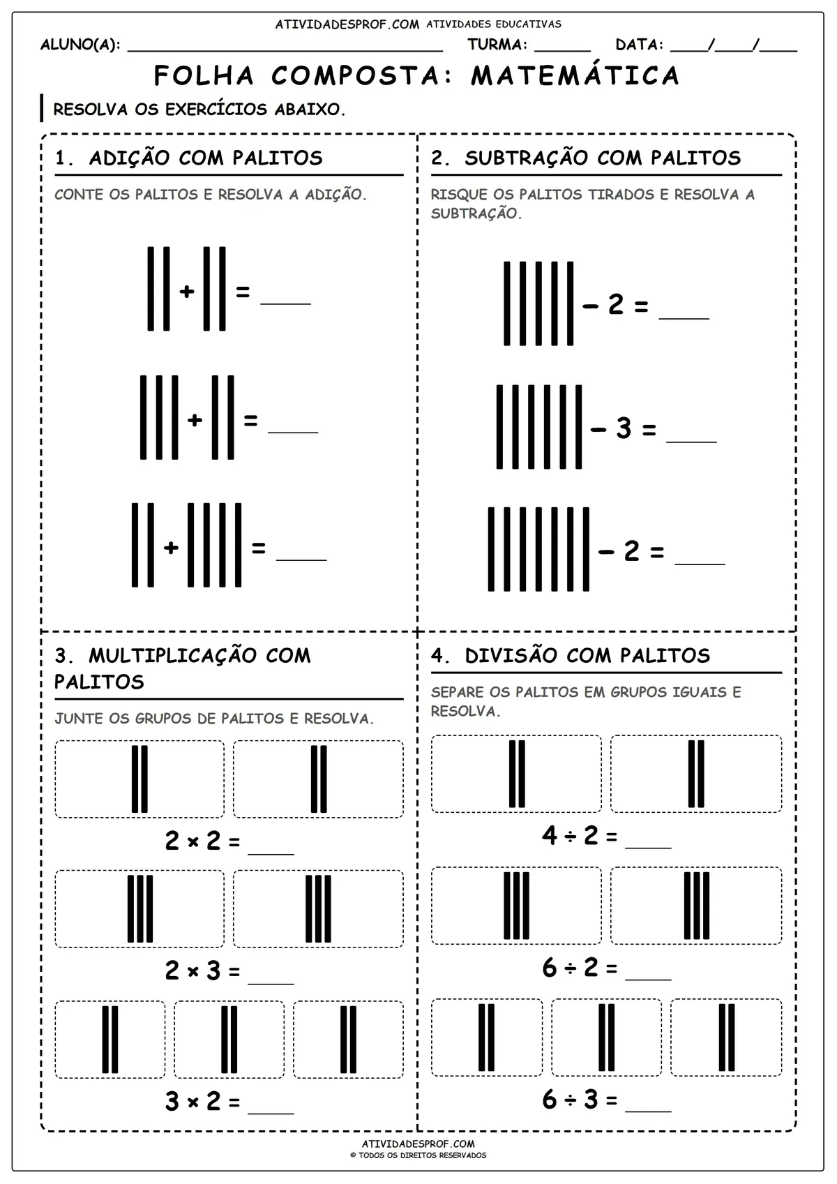FOLHA COMPOSTA: MATEMÁTICA