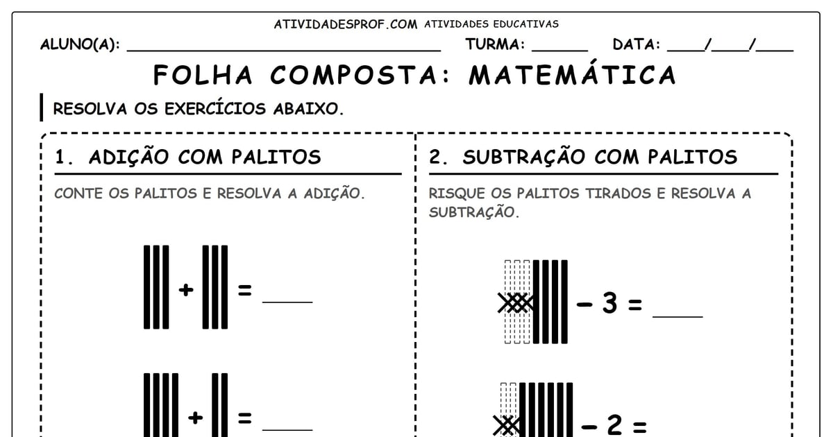 FOLHA COMPOSTA: MATEMÁTICA