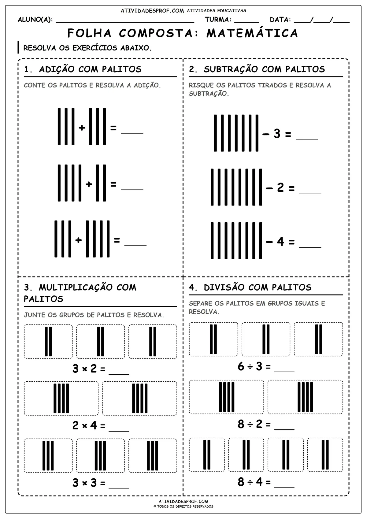 FOLHA COMPOSTA: MATEMÁTICA