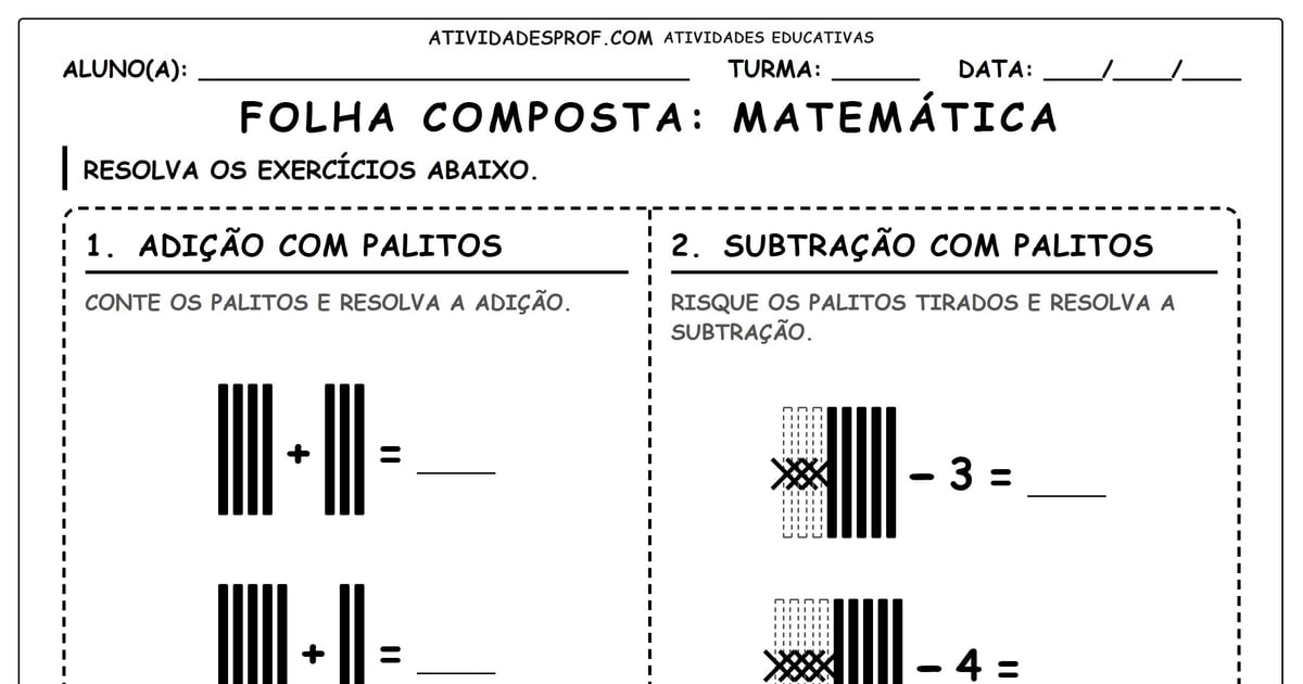 FOLHA COMPOSTA: MATEMÁTICA