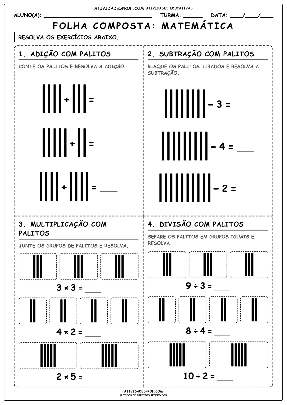 FOLHA COMPOSTA: MATEMÁTICA