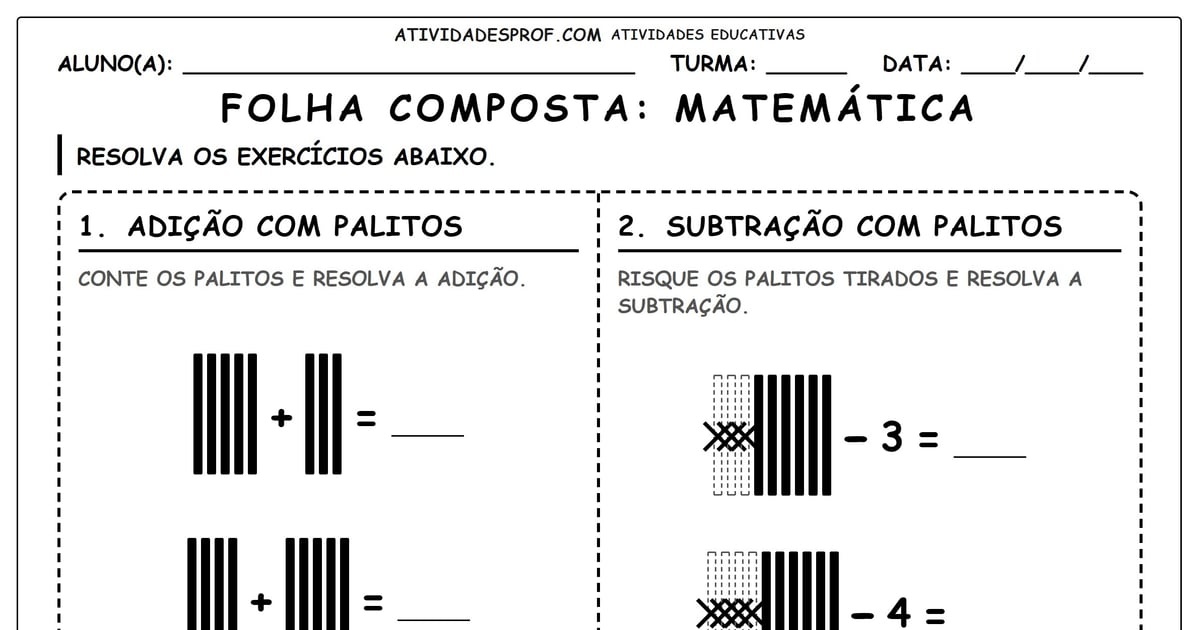 FOLHA COMPOSTA: MATEMÁTICA