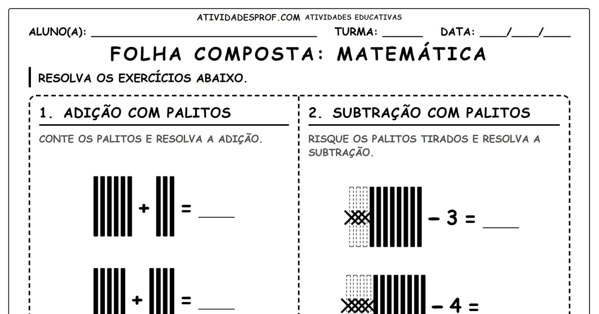 FOLHA COMPOSTA: MATEMÁTICA