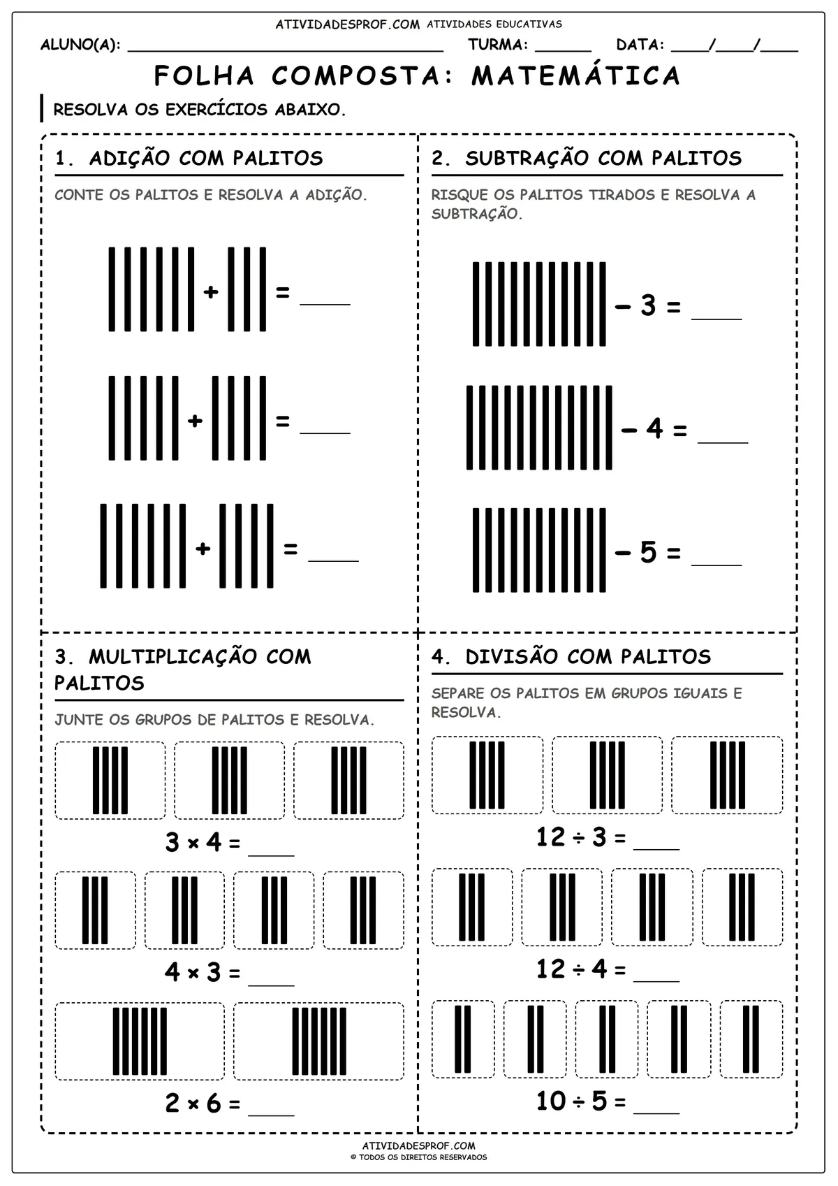 FOLHA COMPOSTA: MATEMÁTICA