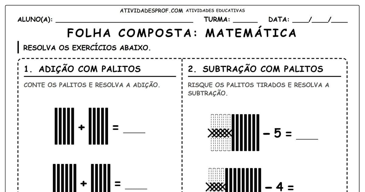 FOLHA COMPOSTA: MATEMÁTICA