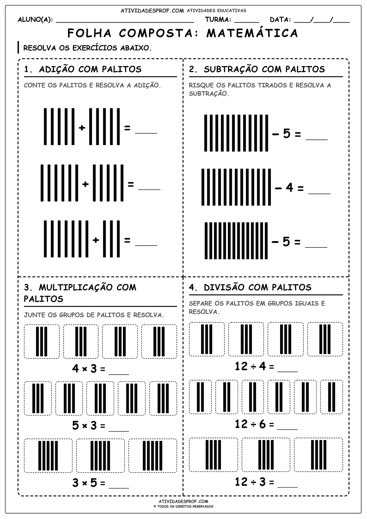 FOLHA COMPOSTA: MATEMÁTICA