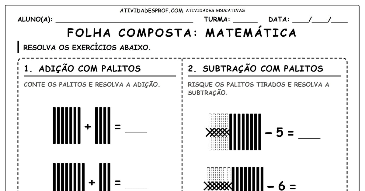 FOLHA COMPOSTA: MATEMÁTICA