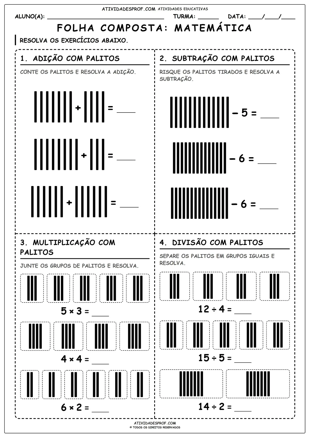 FOLHA COMPOSTA: MATEMÁTICA