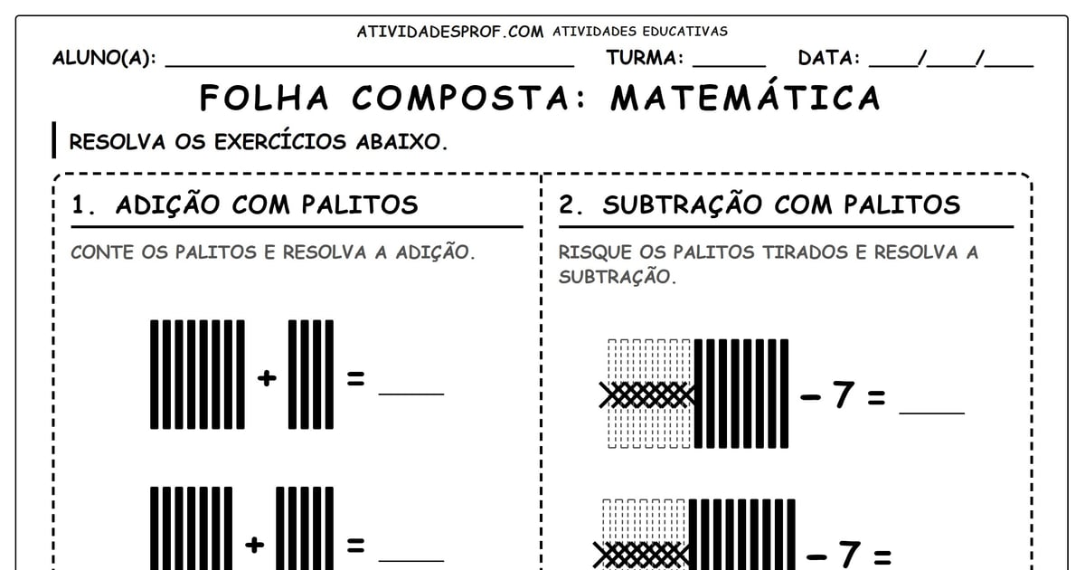 FOLHA COMPOSTA: MATEMÁTICA