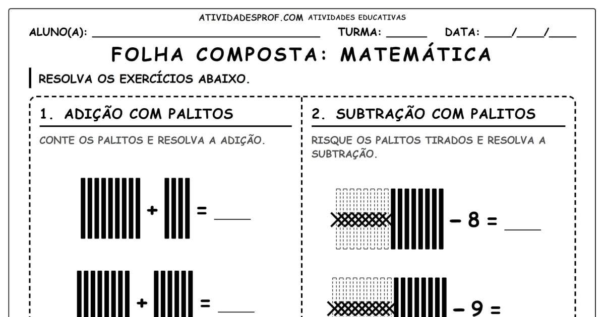FOLHA COMPOSTA: MATEMÁTICA