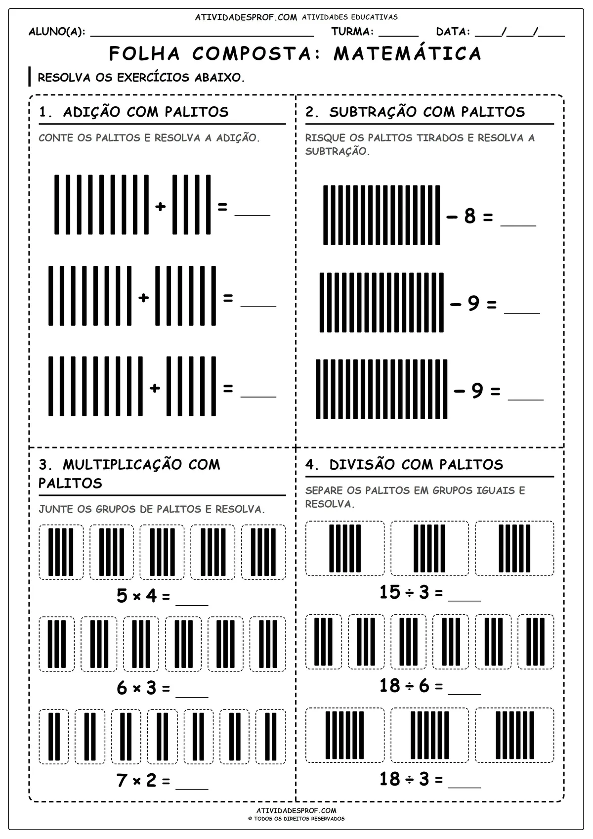 FOLHA COMPOSTA: MATEMÁTICA