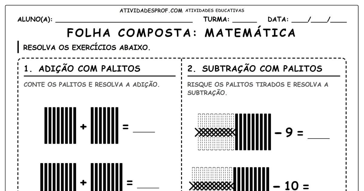 FOLHA COMPOSTA: MATEMÁTICA