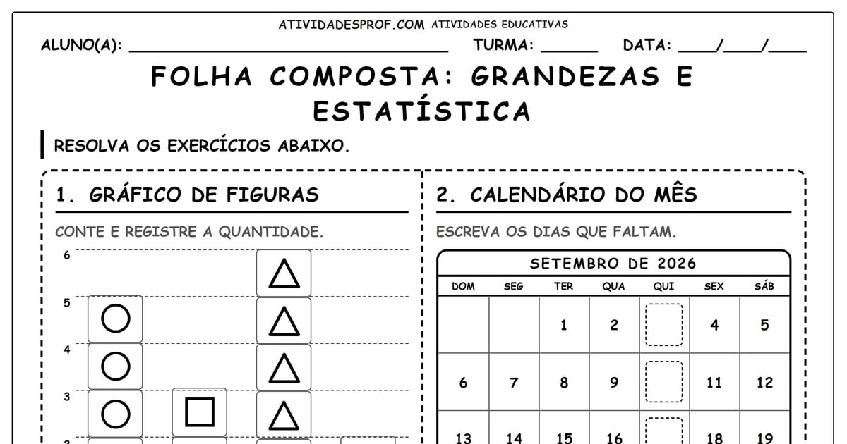 FOLHA COMPOSTA: GRANDEZAS E ESTATÍSTICA