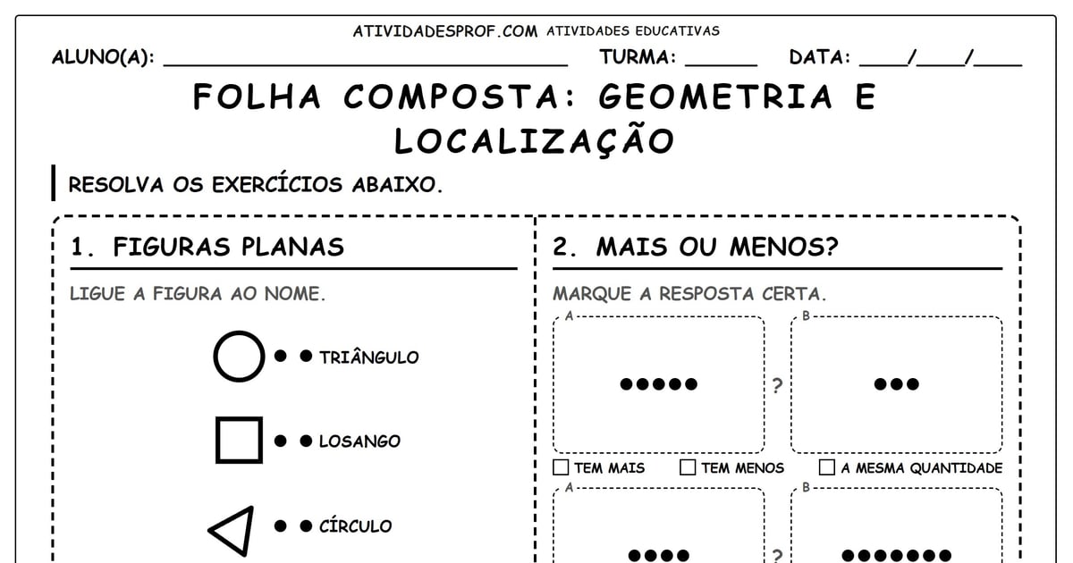 FOLHA COMPOSTA: GEOMETRIA E LOCALIZAÇÃO