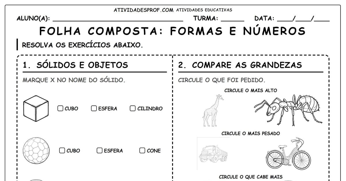 FOLHA COMPOSTA: FORMAS E NÚMEROS