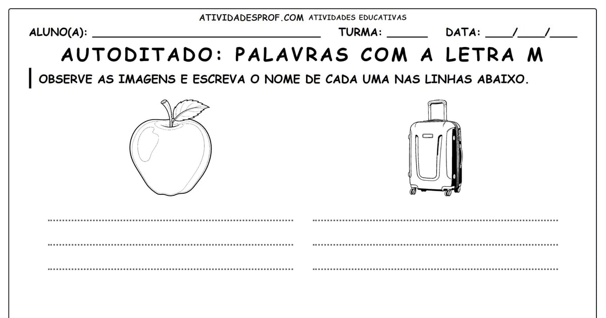 Autoditado: Palavras com a letra M